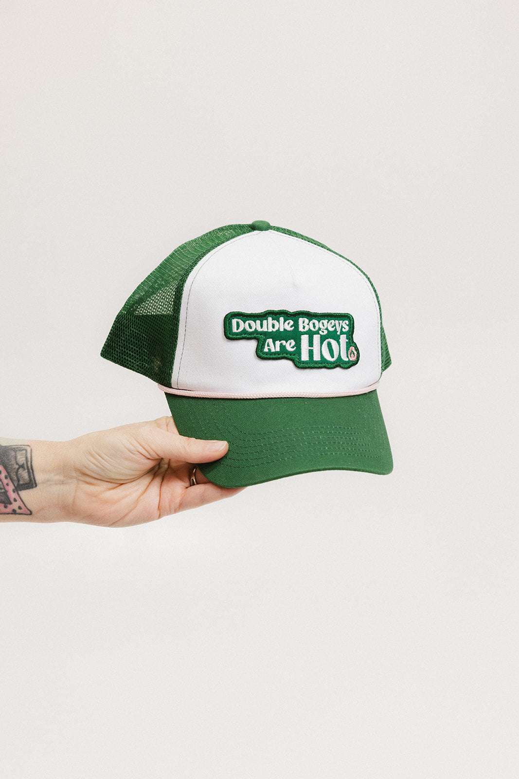 Double Bogey Trucker Hat - White/Green