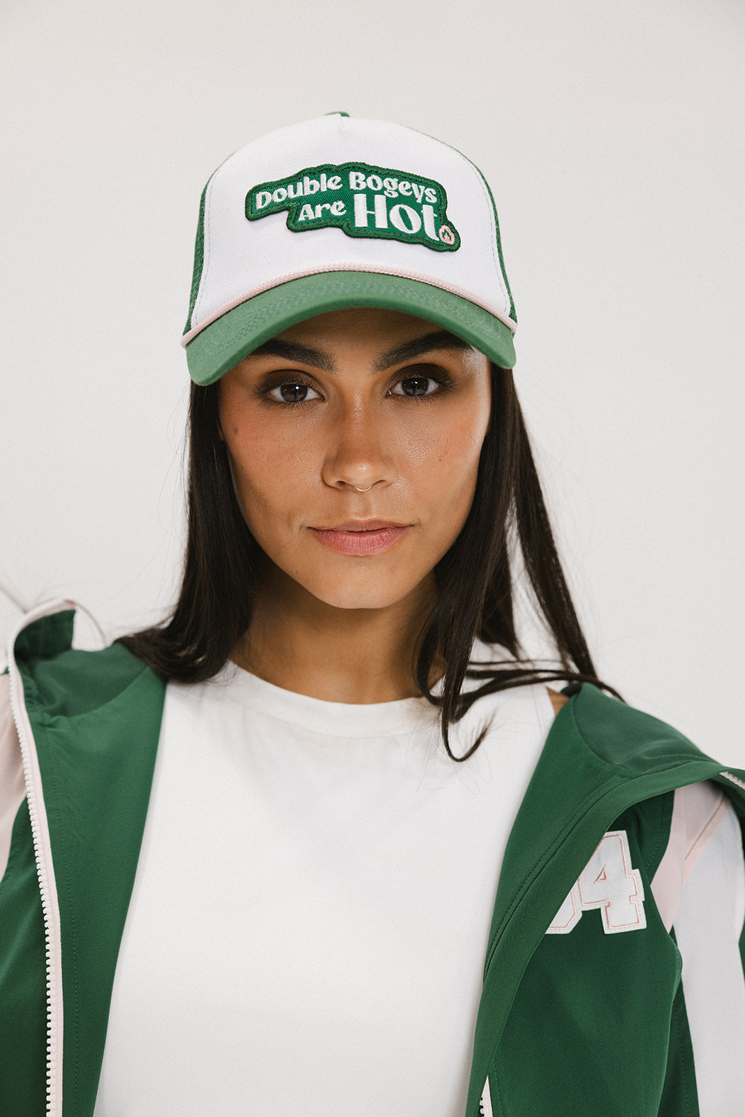 Double Bogey Trucker Hat - White/Green