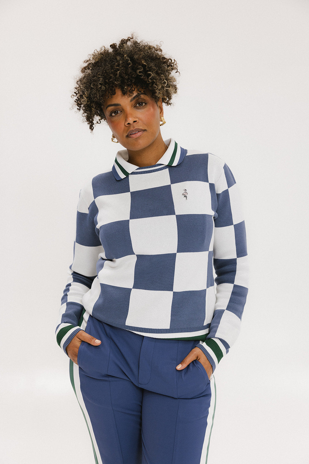 Dorothy Sweater - Indigo/White