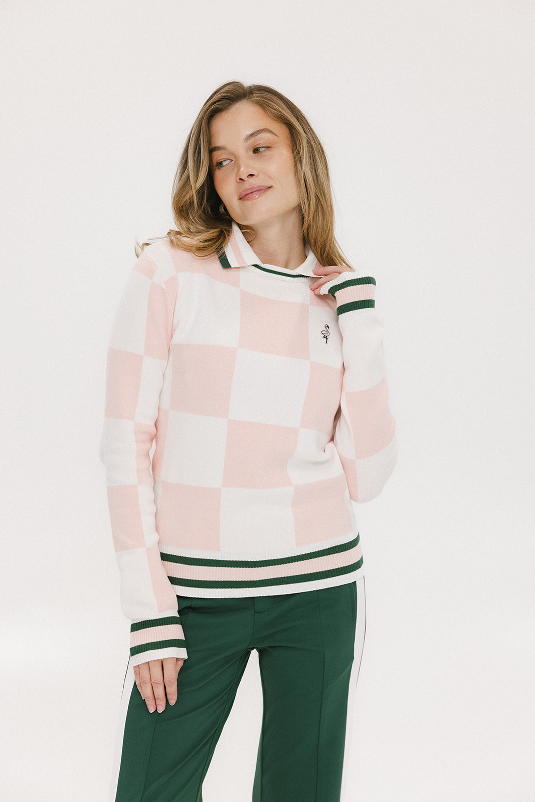 Dorothy Sweater - Pink/White