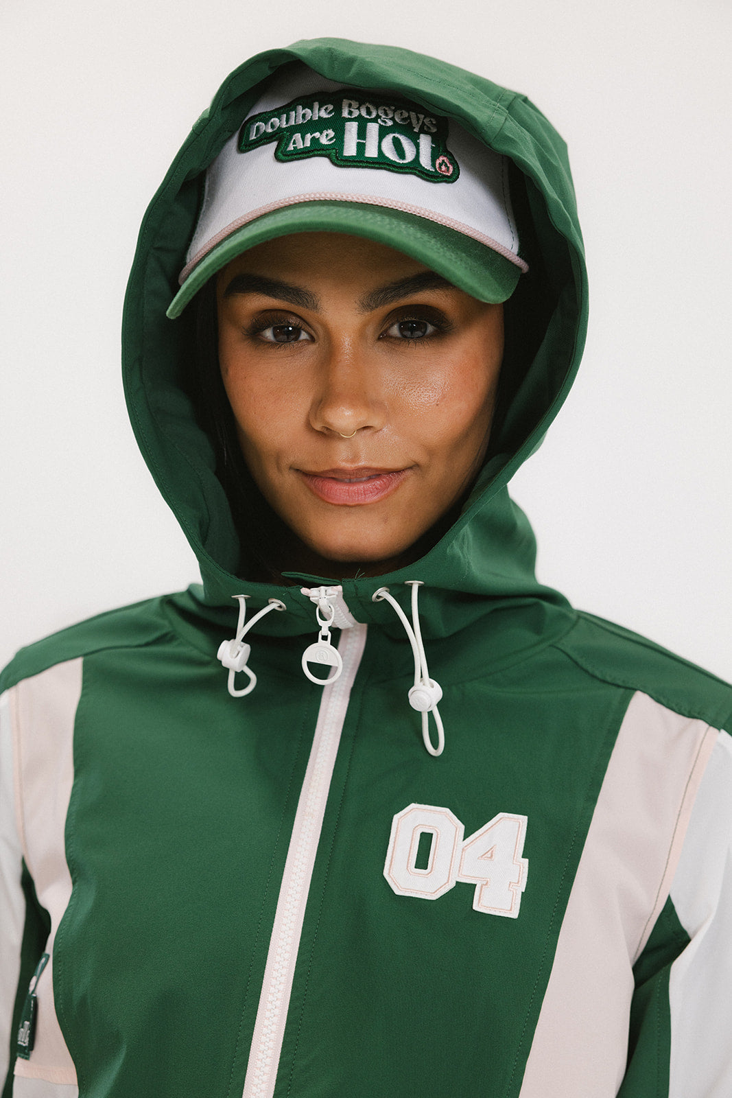 Caitlin Warm-Up Jacket - Green/Pink