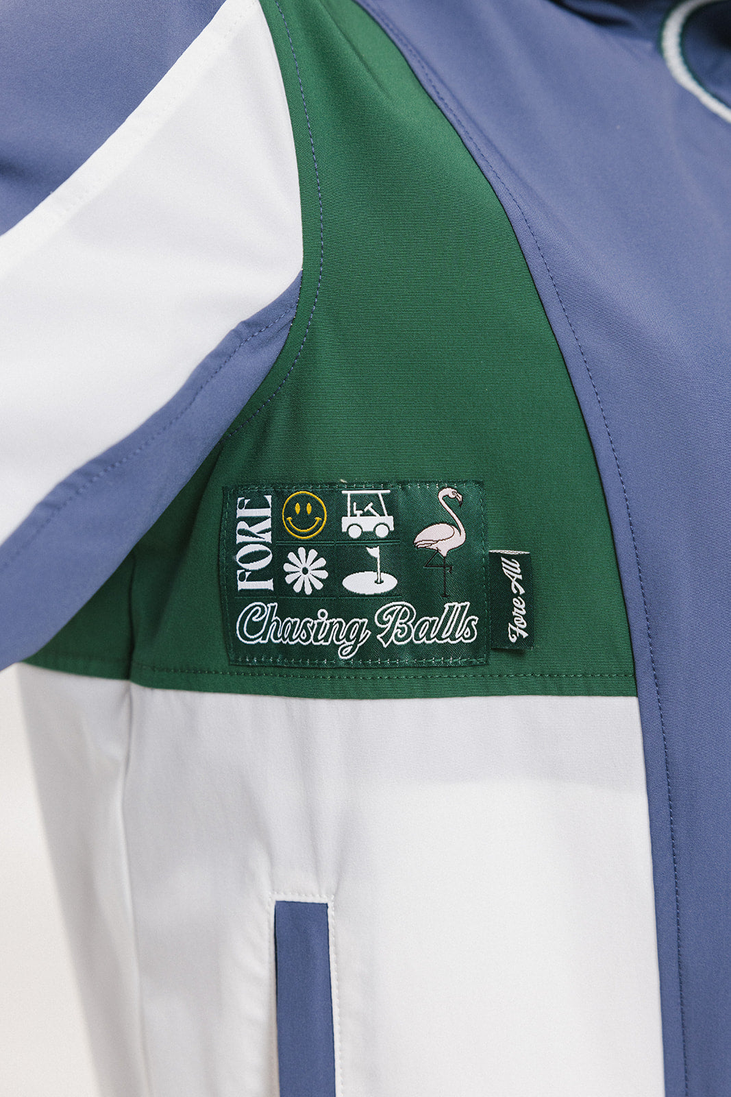 Caitlin Warm-Up Jacket - Indigo/Green