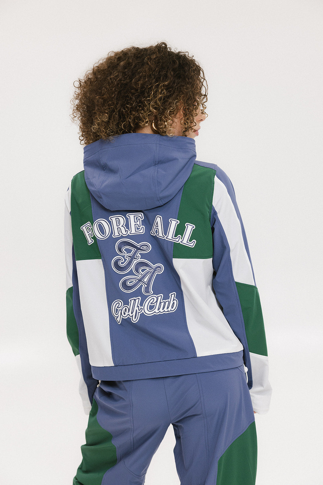 Caitlin Warm-Up Jacket - Indigo/Green