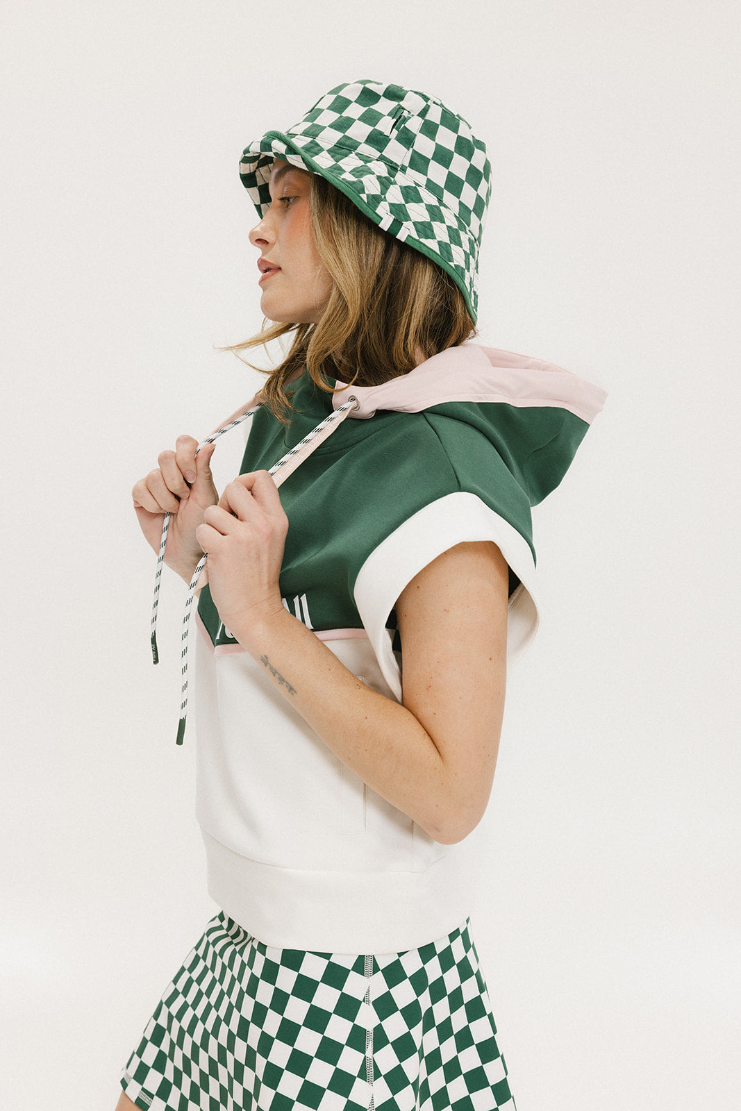 Laila Sleeveless Hoodie - Green