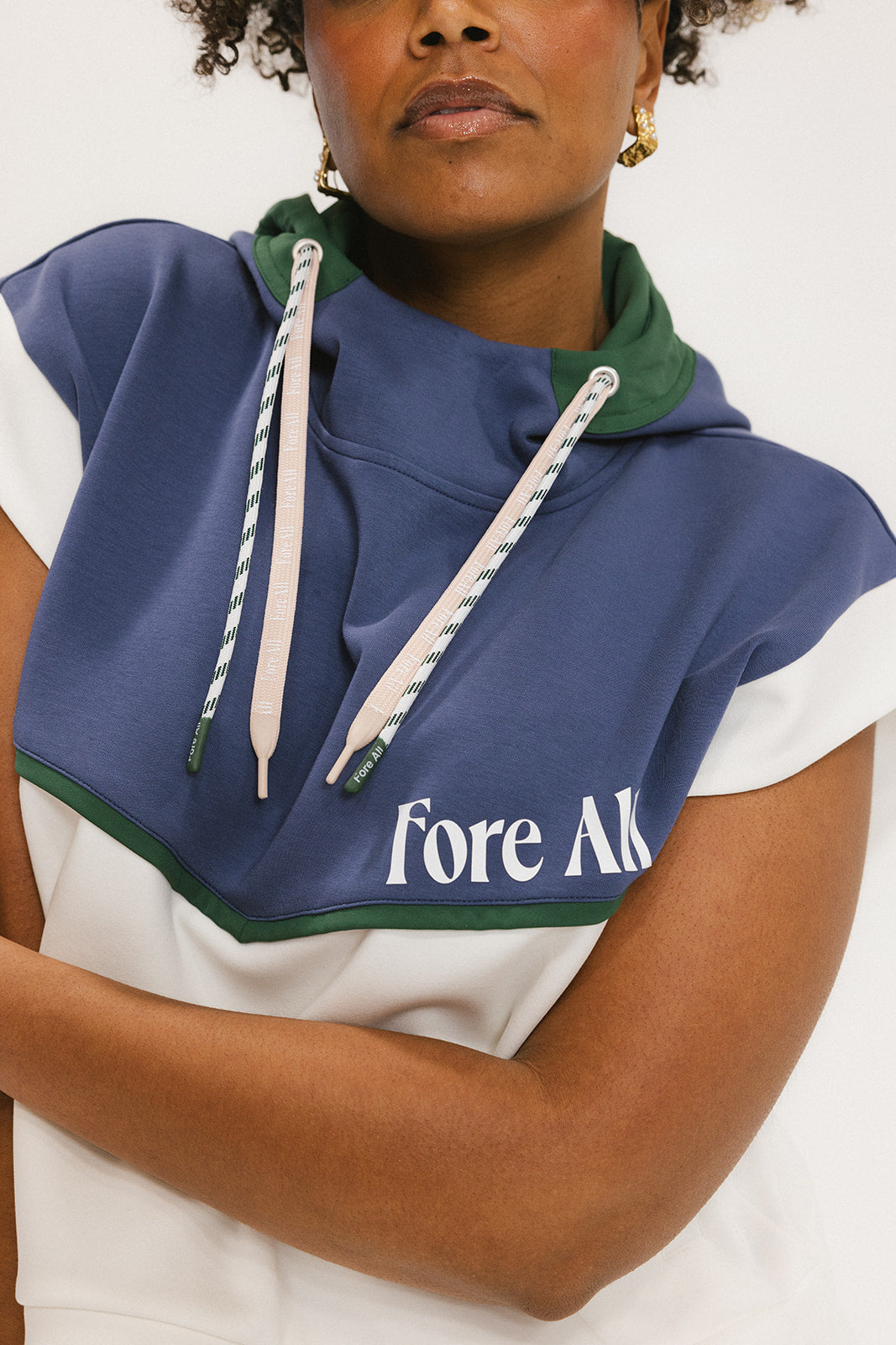 Laila Sleeveless Hoodie - Indigo