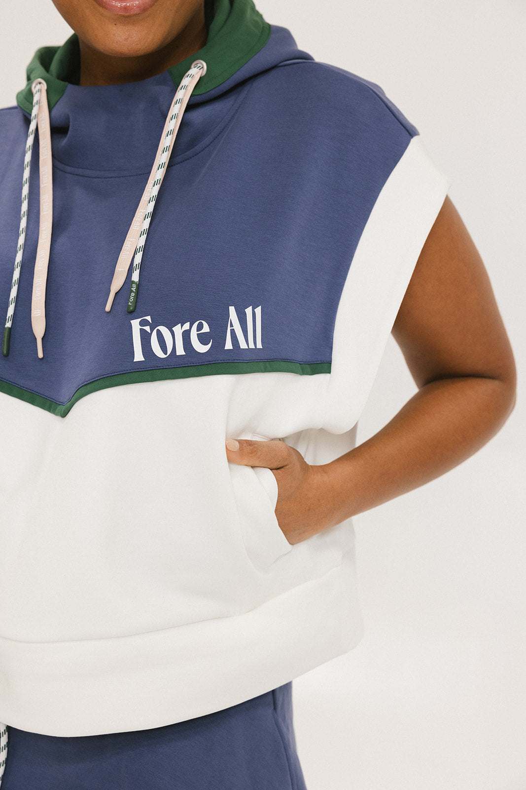 Laila Sleeveless Hoodie - Indigo