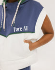 Laila Sleeveless Hoodie - Indigo