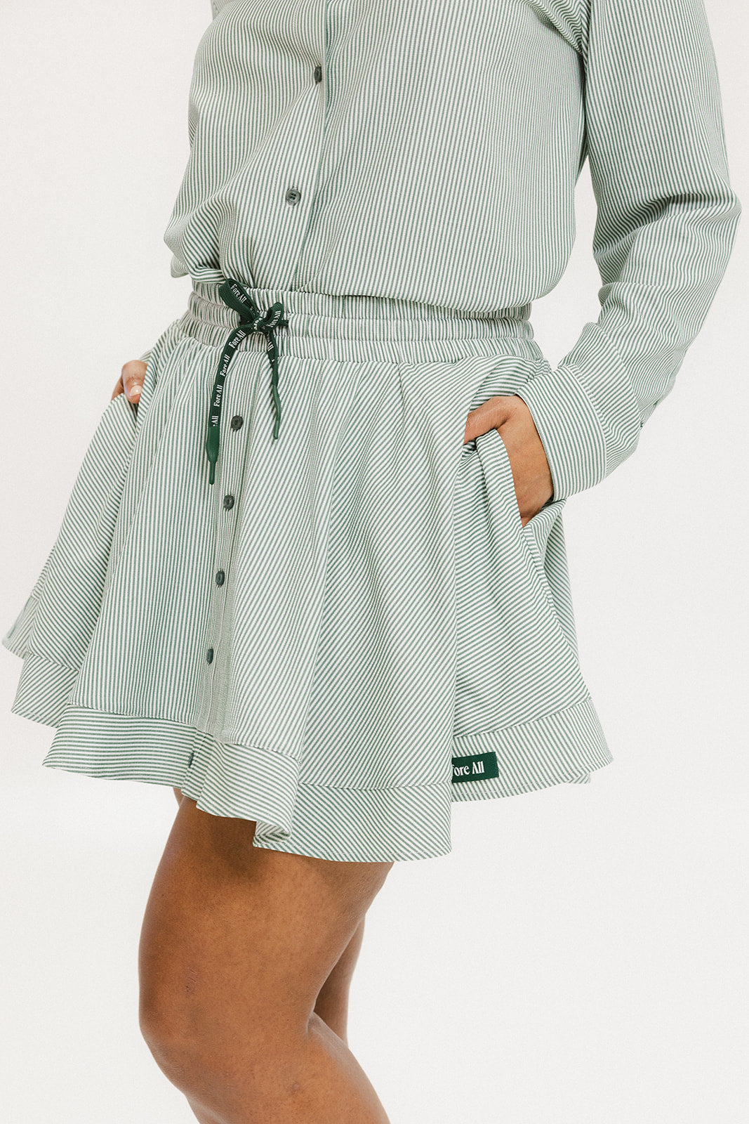 Patty Skirt - Green Stripe