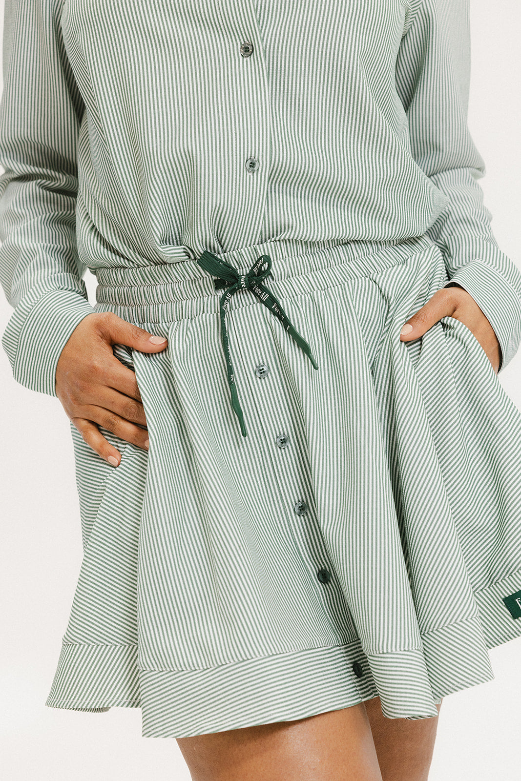 Patty Skirt - Green Stripe