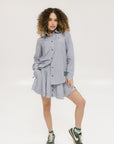 Patty Skirt - Indigo Stripe