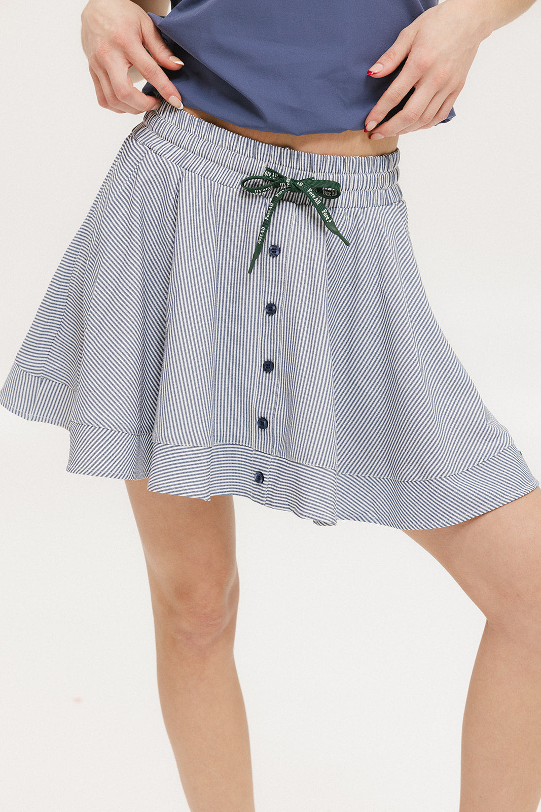 Patty Skirt - Indigo Stripe