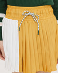 Rose Pleated Skirt - Mustard