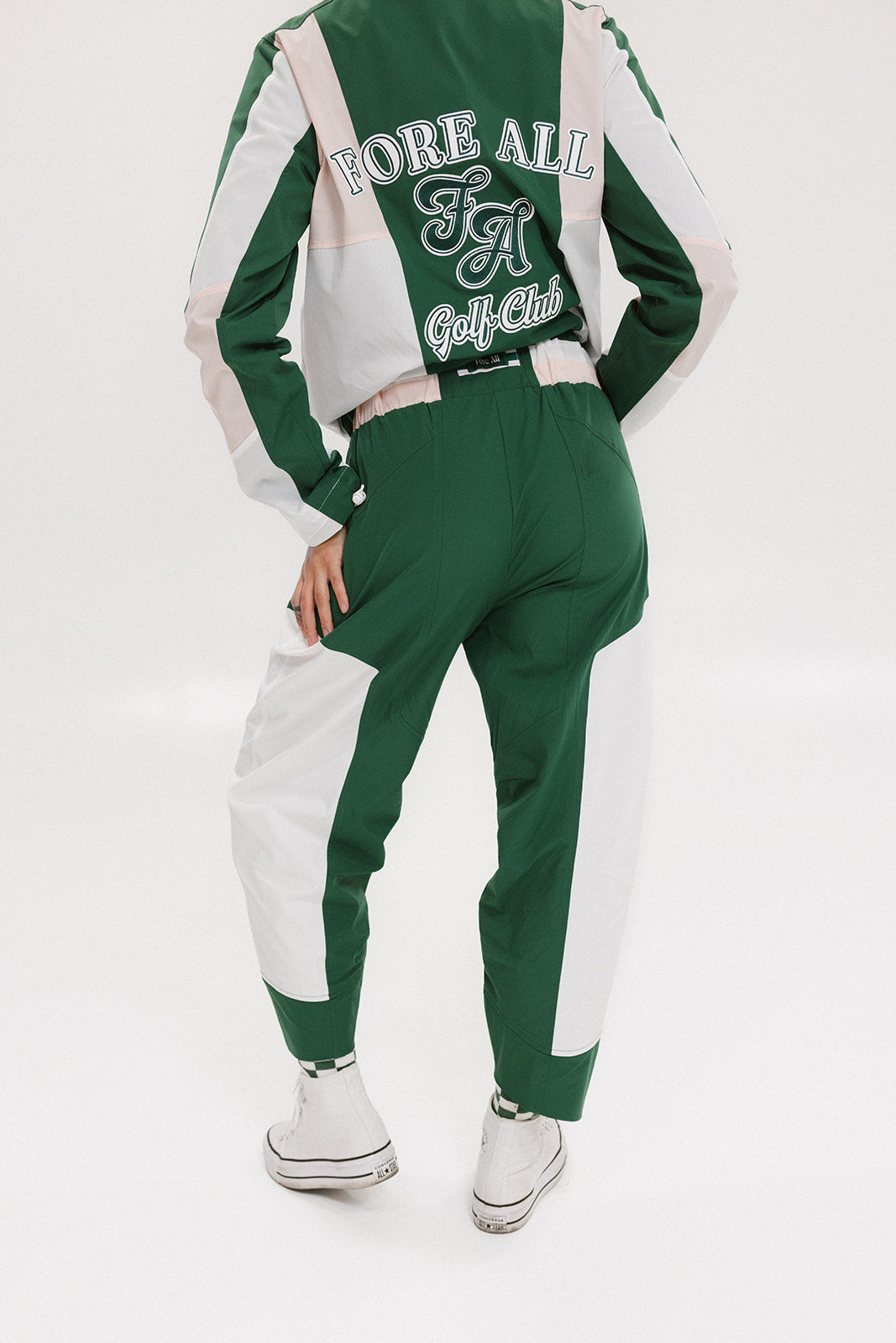 Caitlin Warm-Up Pant - Green/Pink