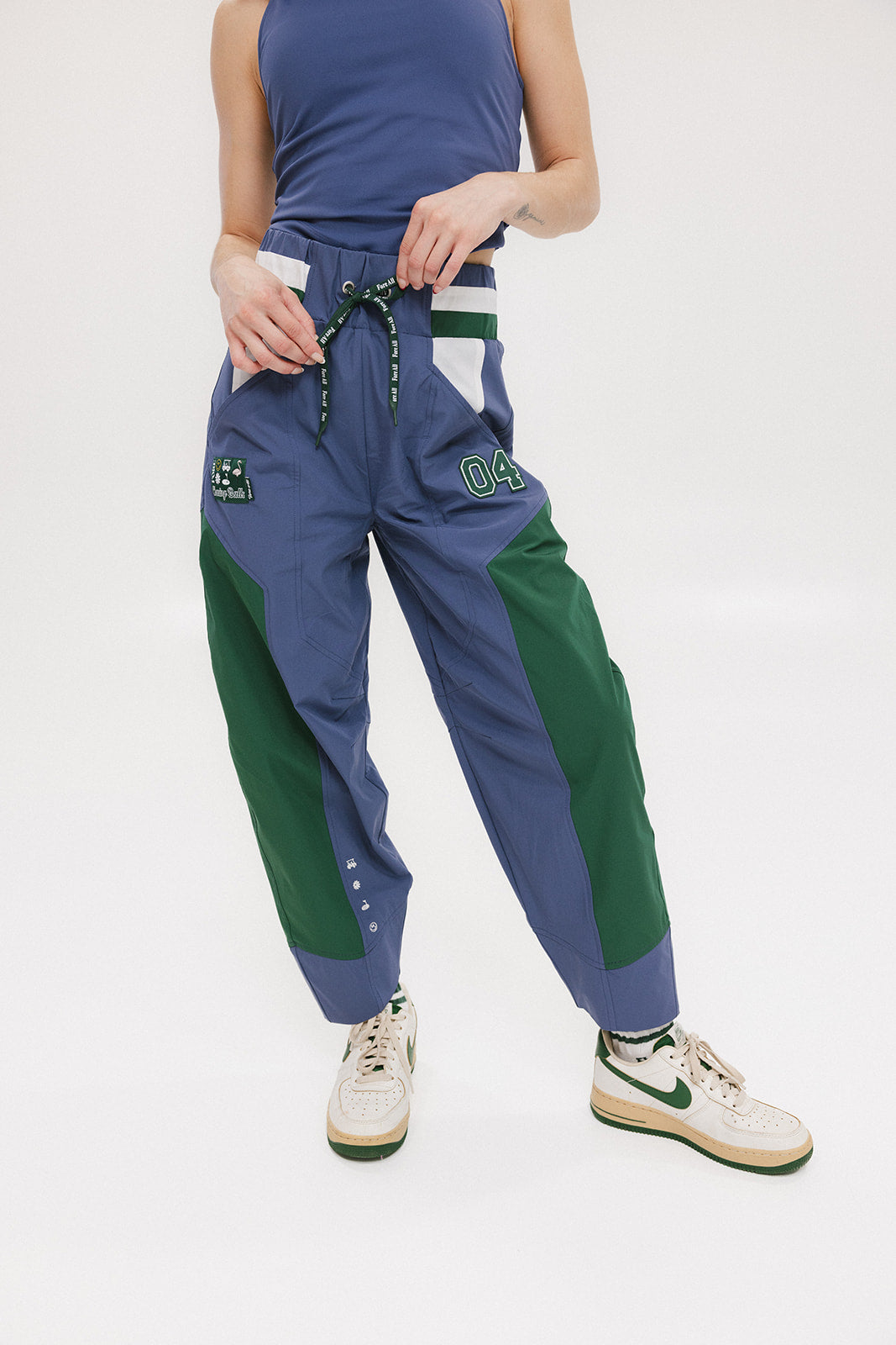 Caitlin Warm-Up Pant - Indigo/Green