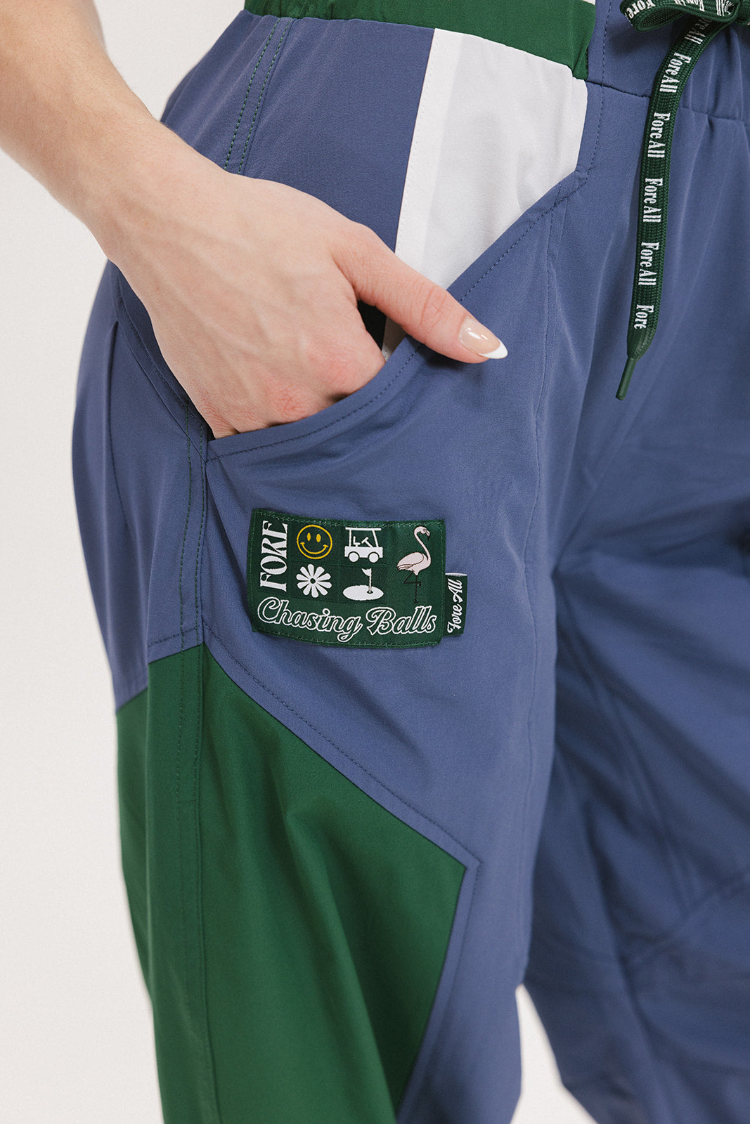 Caitlin Warm-Up Pant - Indigo/Green