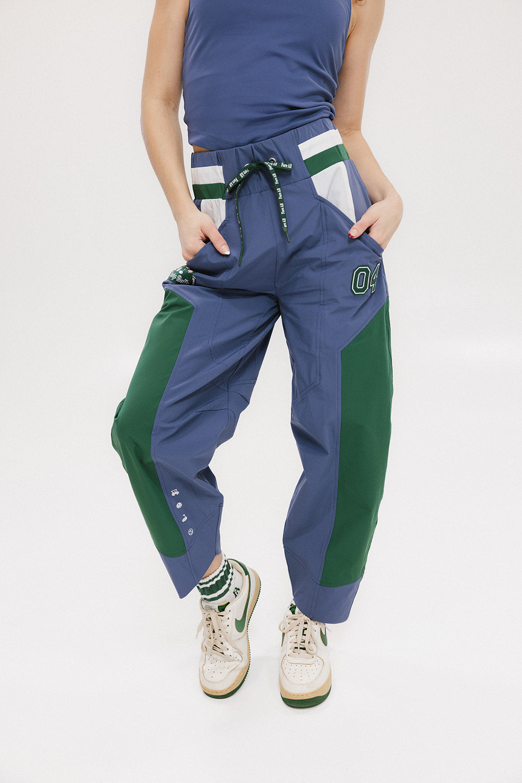Caitlin Warm-Up Pant - Indigo/Green
