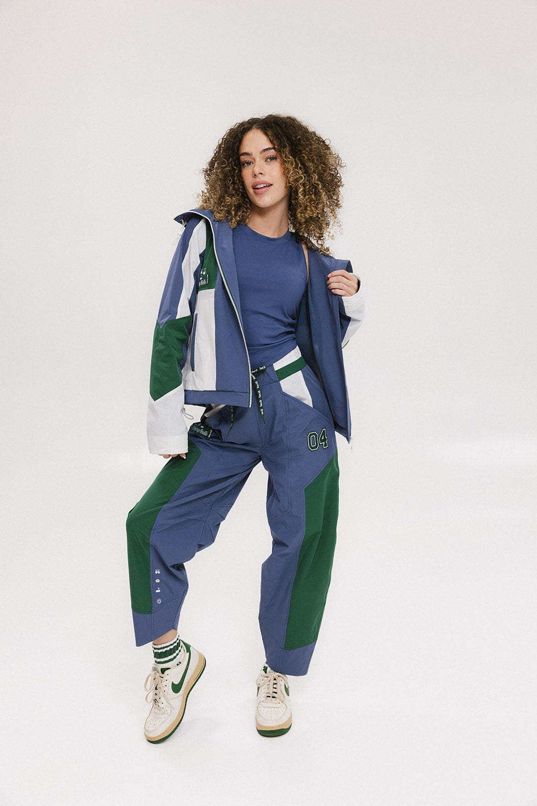 Caitlin Warm-Up Pant - Indigo/Green