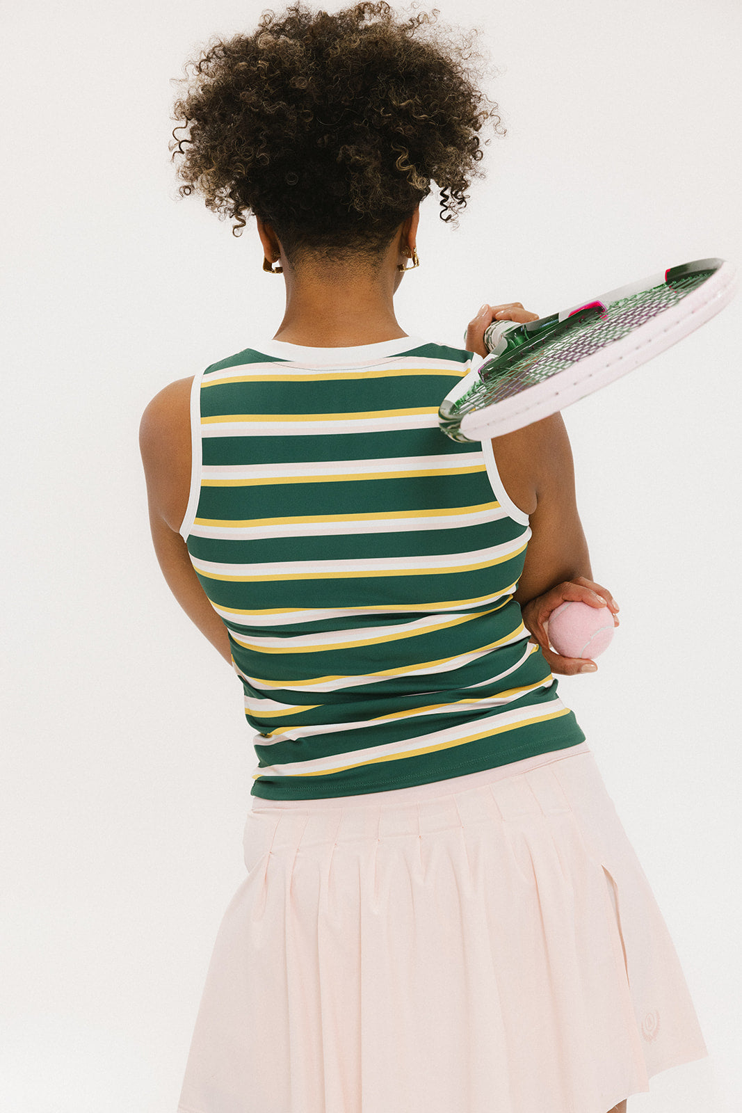 Serena Tank - Mustard Stripes