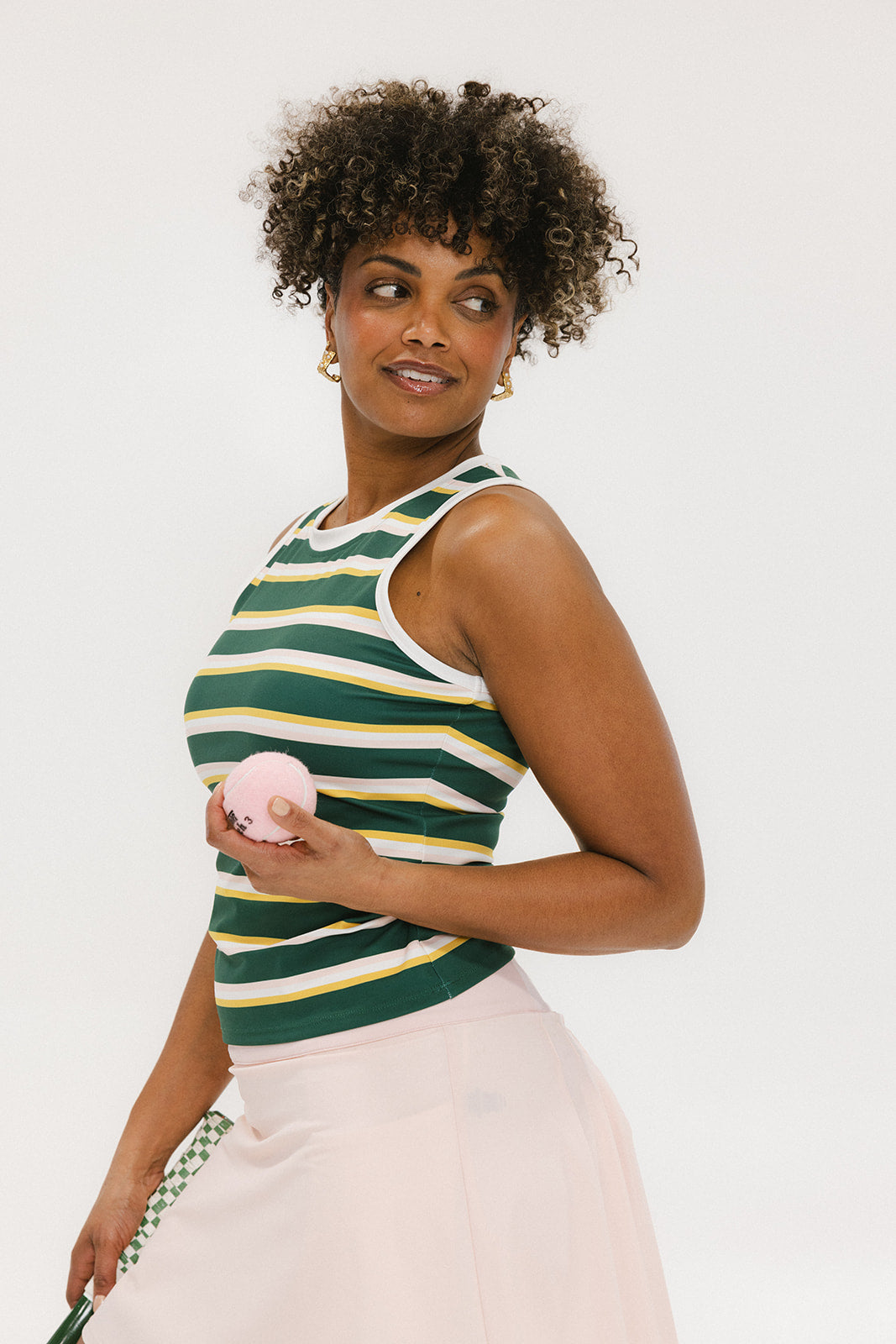 Serena Tank - Mustard Stripes