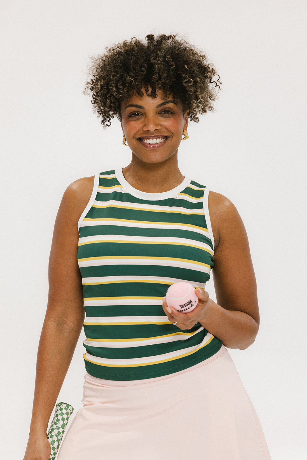 Serena Tank - Mustard Stripes