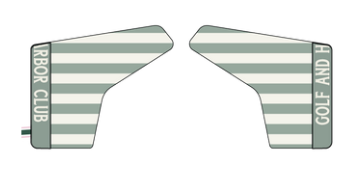 Banks Blade Cover - Sea/Sugar Stripes