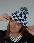 Toques Beanie - Green/White Checkered