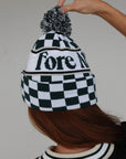 Toques Beanie - Green/White Checkered