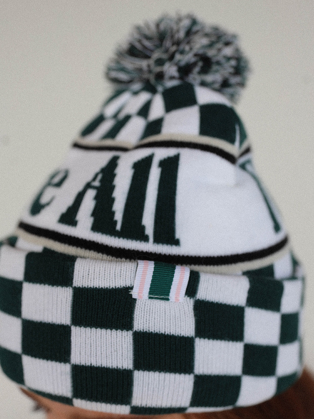 Toques Beanie - Green/White Checkered