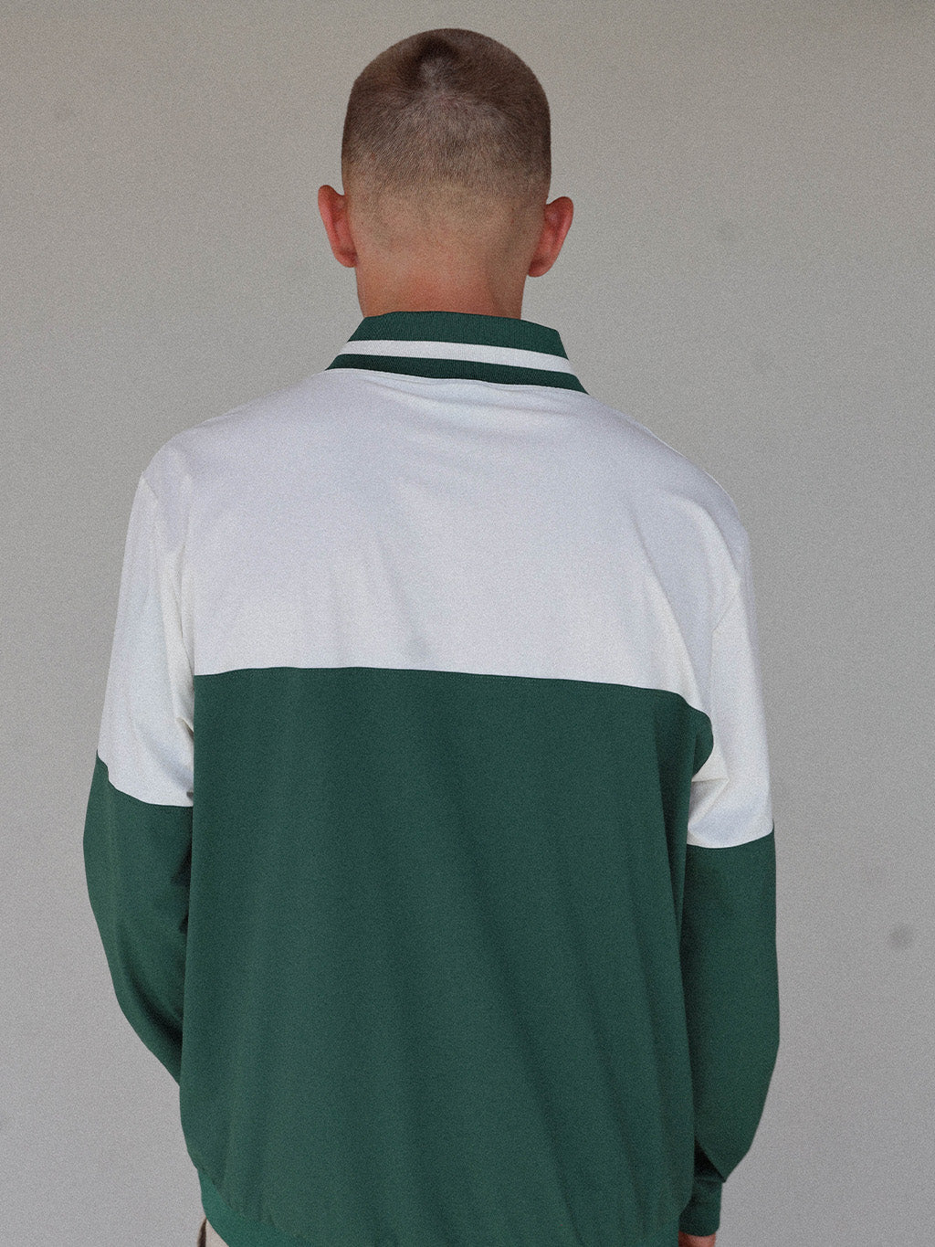 Hamilton Quarter Zip - Green/White