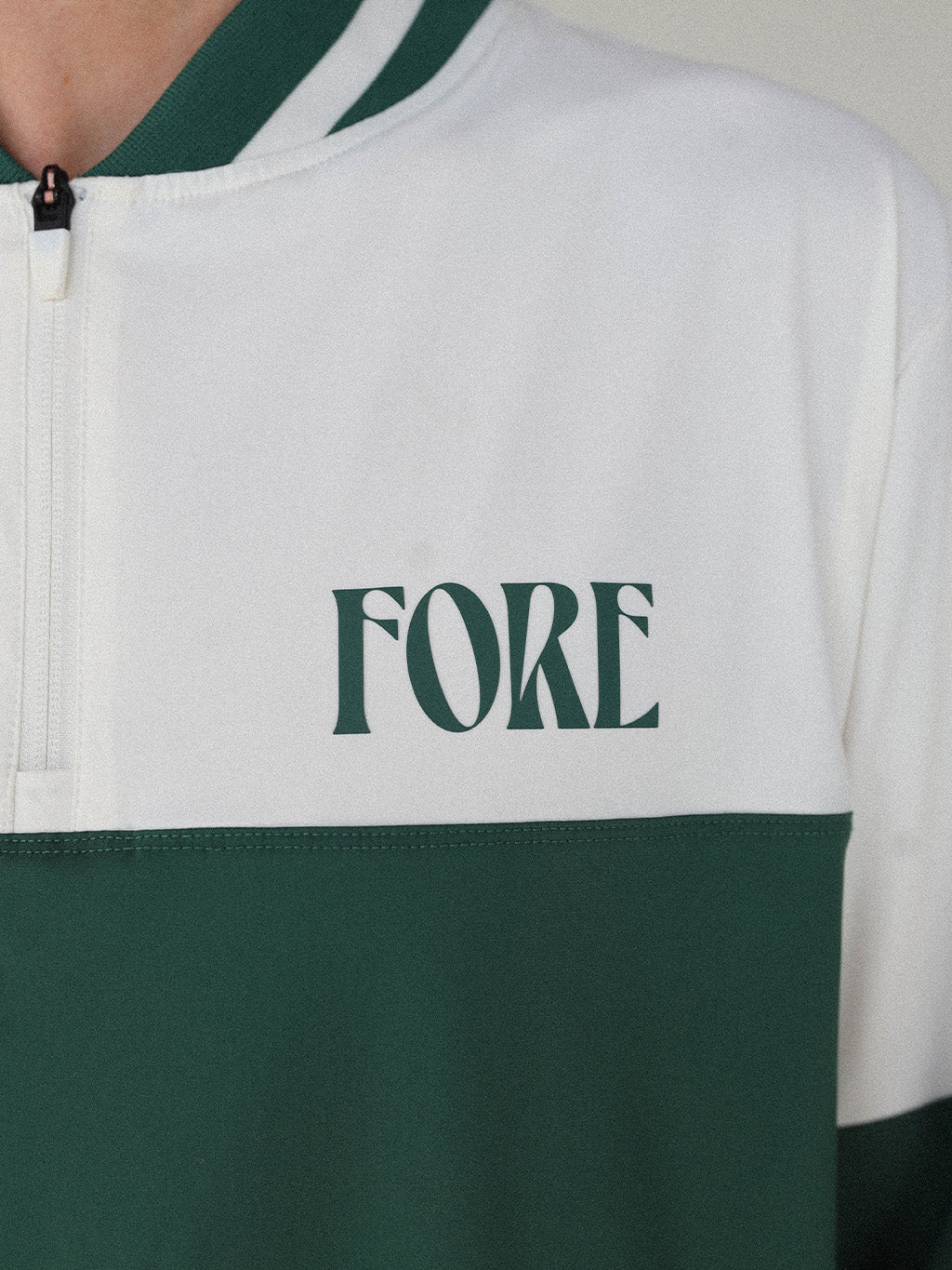 Hamilton Quarter Zip - Green/White