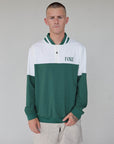 Hamilton Quarter Zip - Green/White