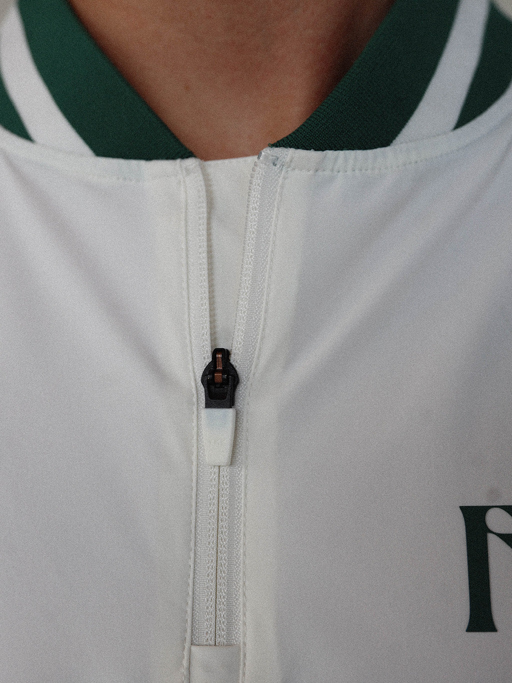 Hamilton Quarter Zip - Green/White