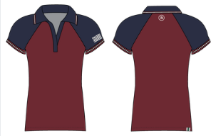 Raglan Angie Polo - Wine/Midnight
