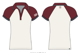 Raglan Angie Polo - Heritage/Wine