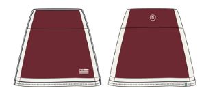 Stripe George Skirt - Wine/Heritage