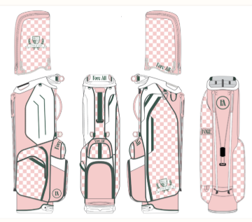 Barbie Golf Bag - Pink/White Checkered