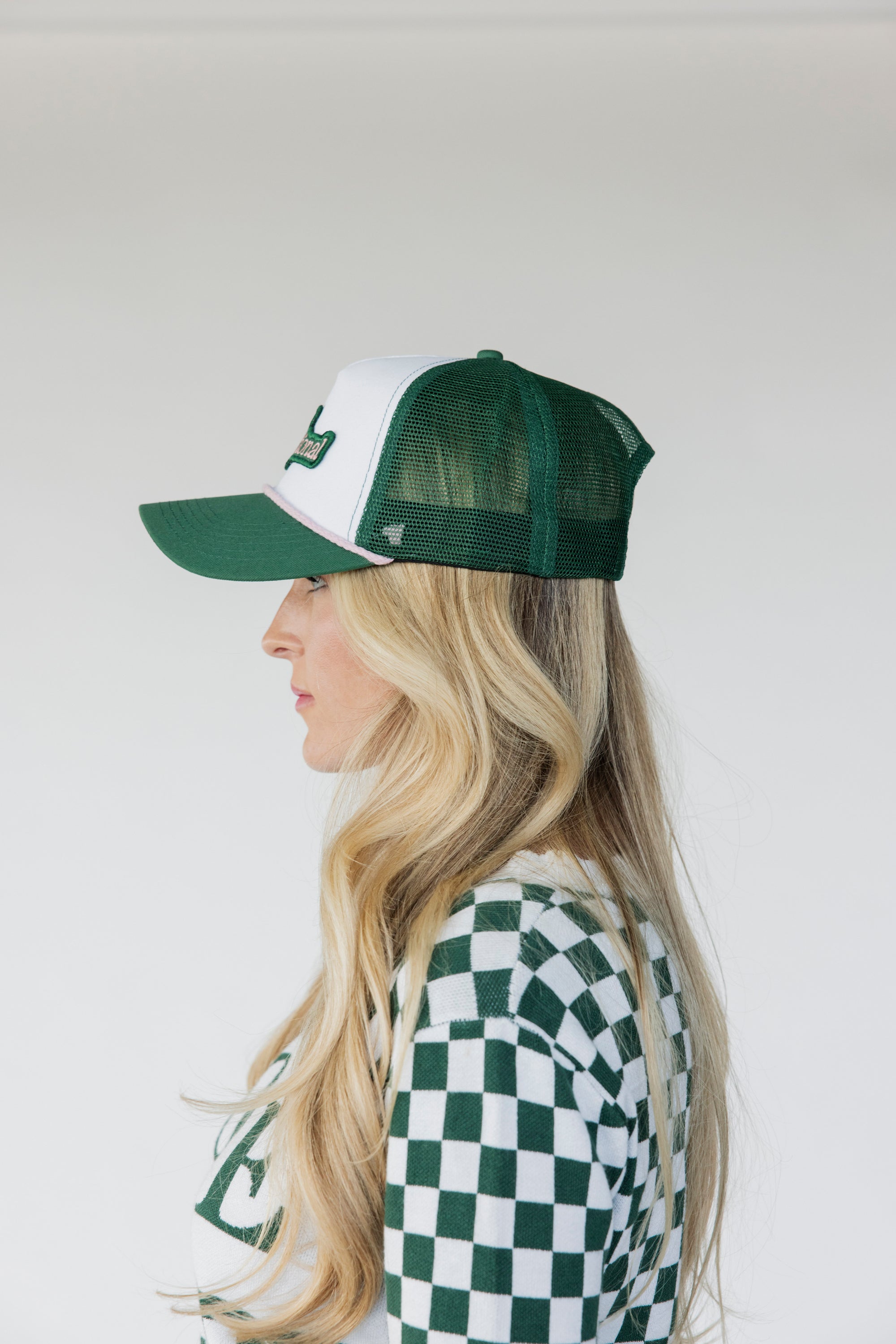 Golfing Optional Hat - White/Green