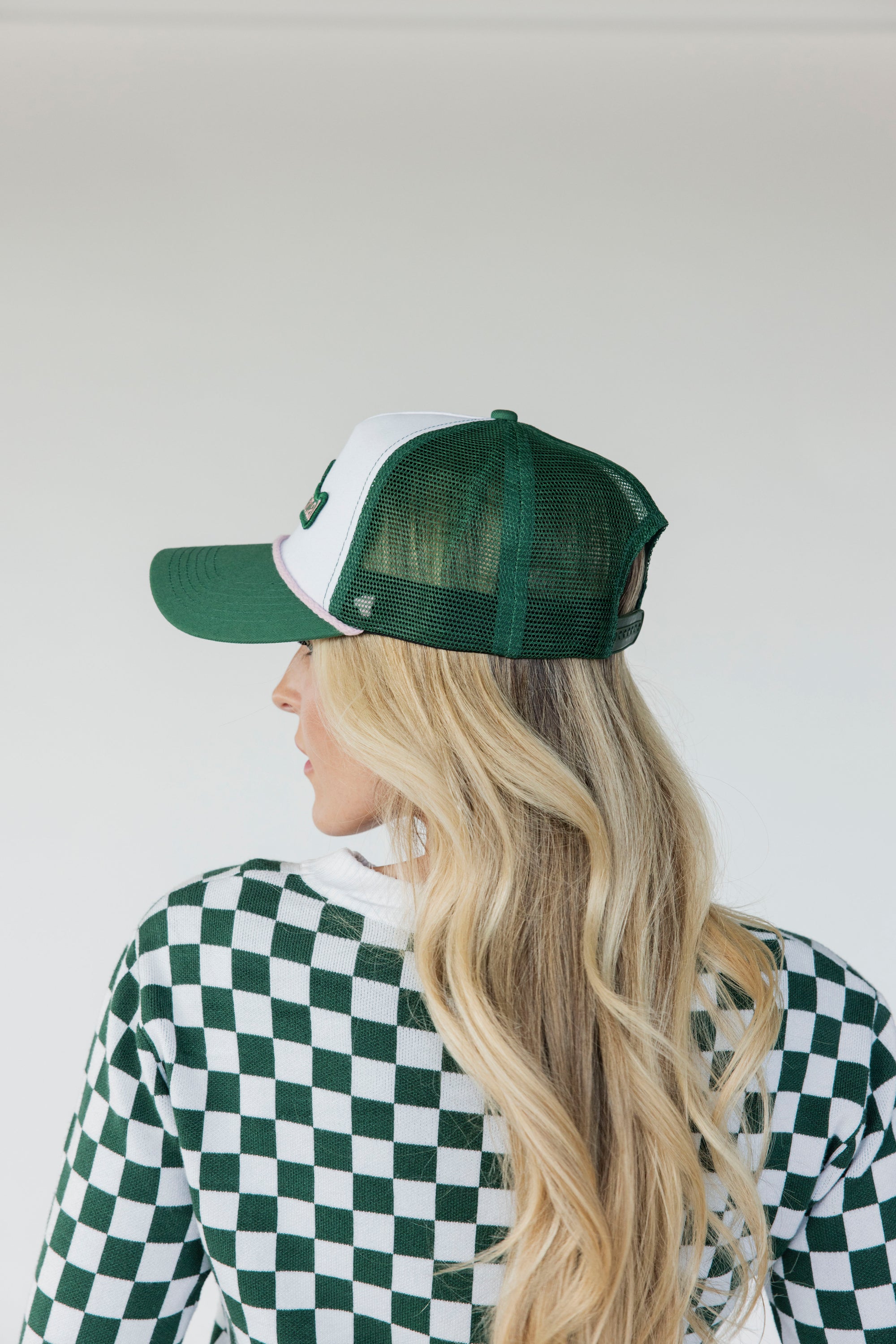 Golfing Optional Hat - White/Green