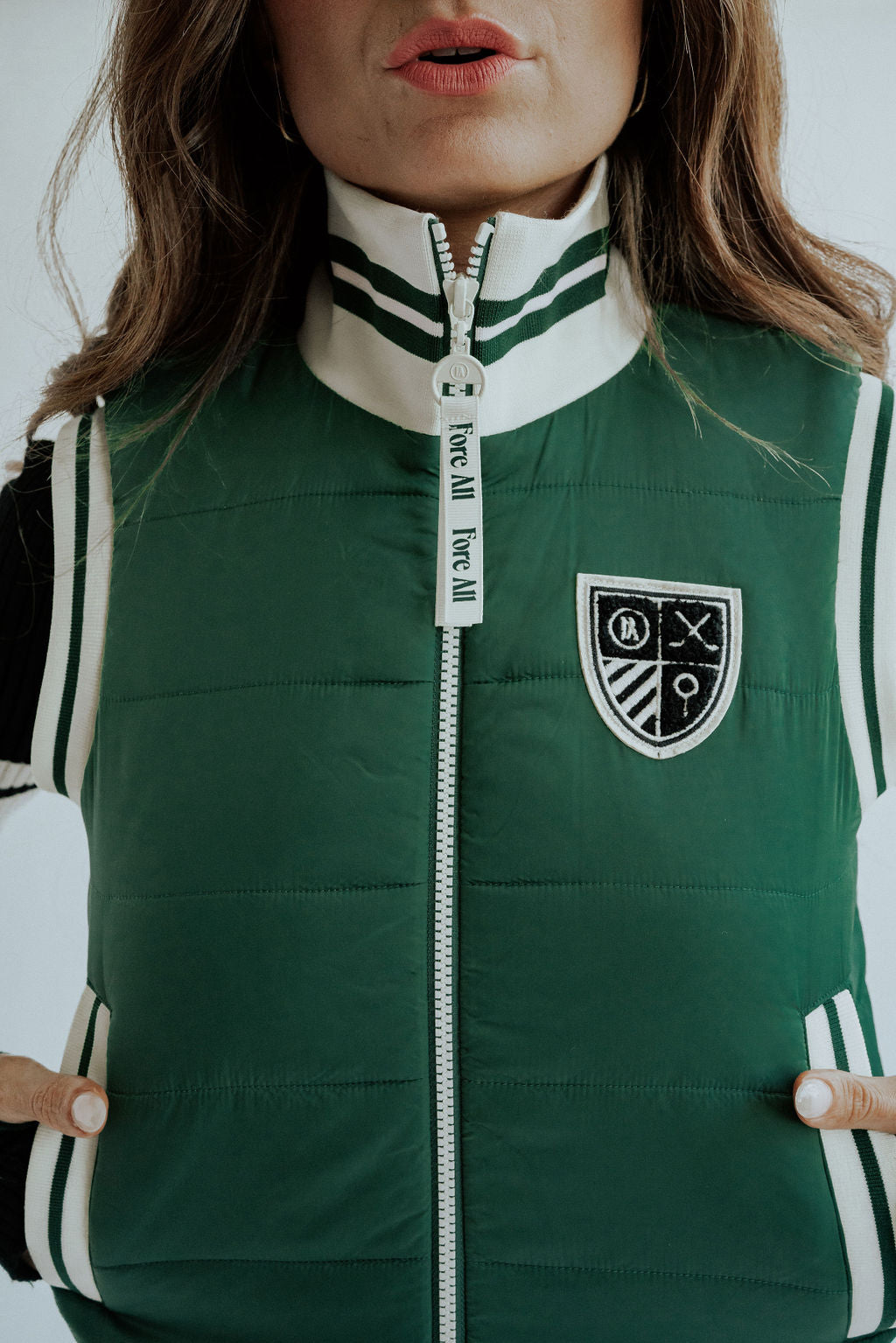 Mother Puffer Vest Green