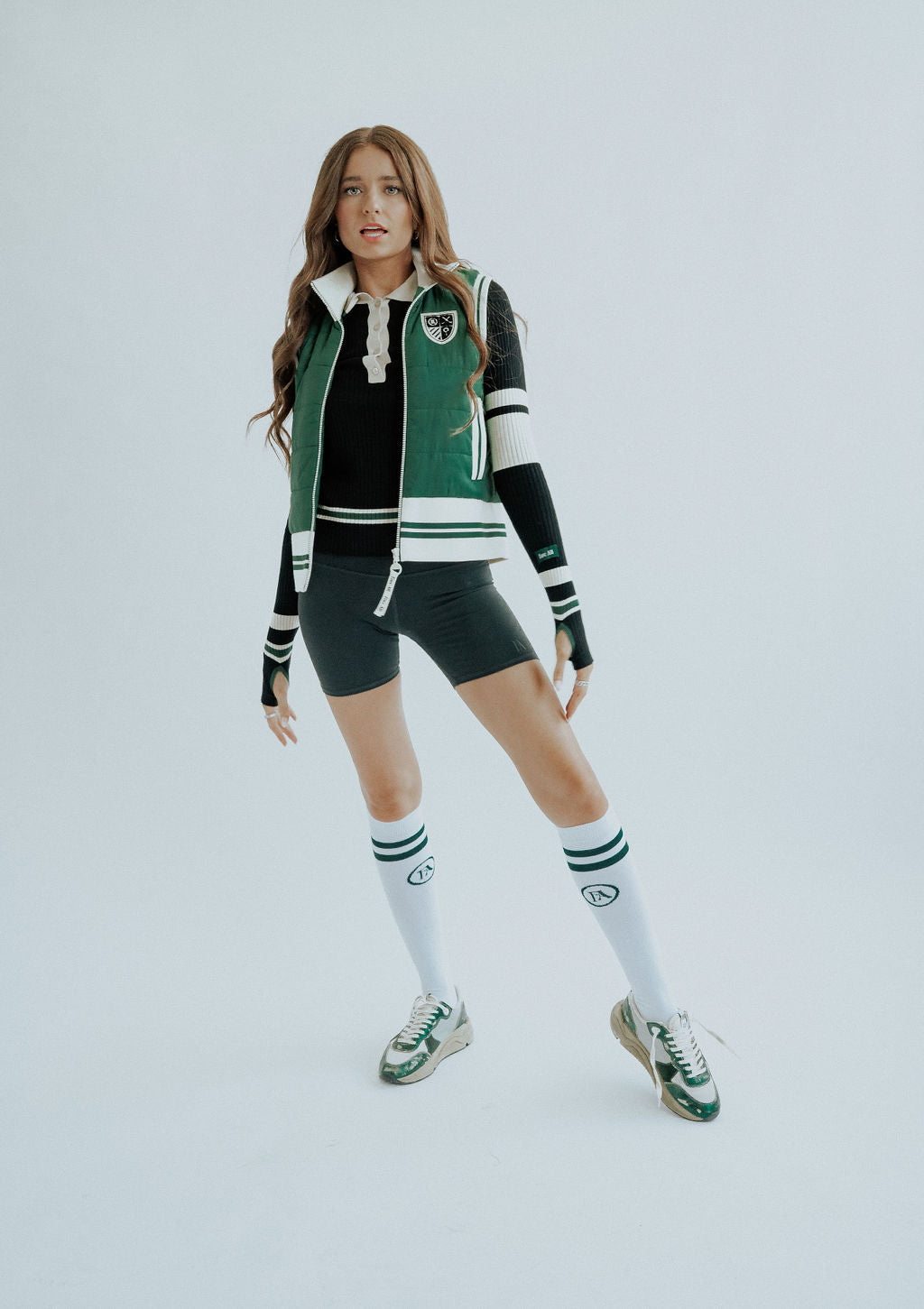 Mother Puffer Vest Green